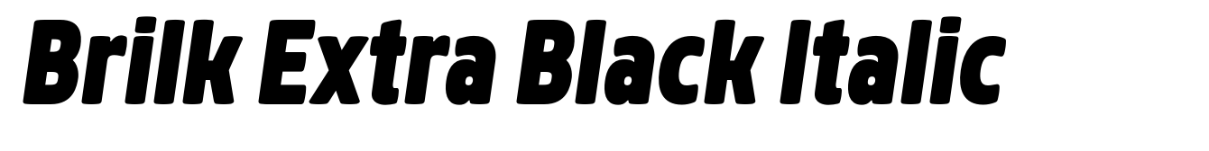 Brilk Extra Black Italic